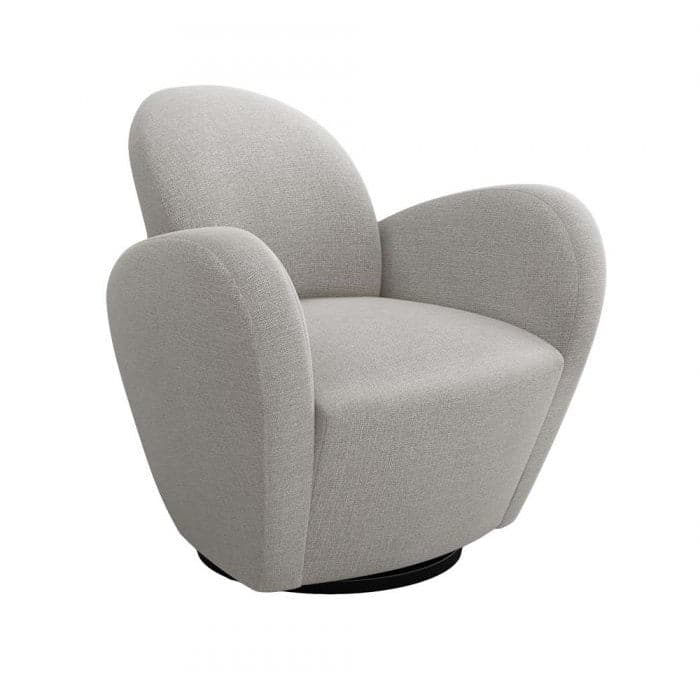 Miami Swivel Chair-Interlude-INTER-198006-6-Lounge ChairsGrey-3-France and Son