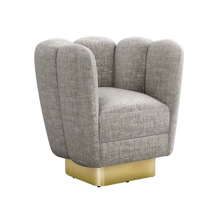 Gallery Swivel Chair Brass-Interlude-INTER-198010-4-Lounge ChairsFeather-Brass-6-France and Son