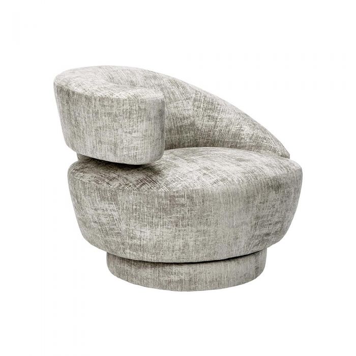Arabella Swivel Chair-Interlude-INTER-198015-14-Lounge ChairsStorm-Left-12-France and Son