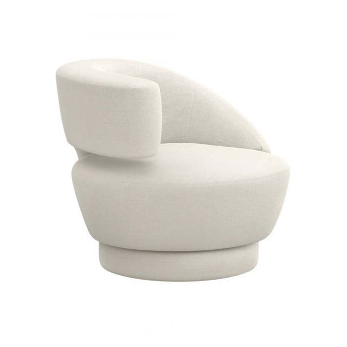 Arabella Swivel Chair-Interlude-INTER-198015-1-Lounge ChairsPearl-Left-7-France and Son