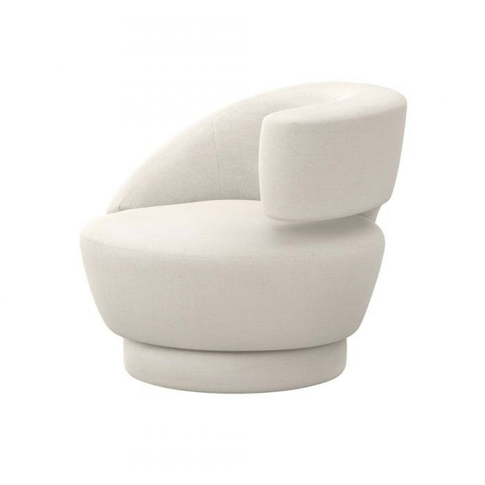 Arabella Swivel Chair-Interlude-INTER-198018-1-Lounge ChairsPearl-Right-19-France and Son