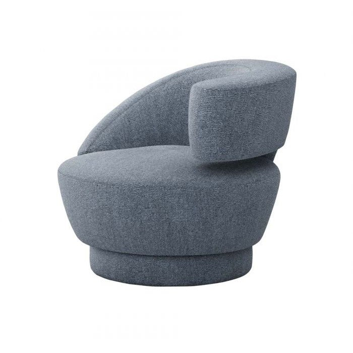 Arabella Swivel Chair-Interlude-INTER-198018-58-Lounge ChairsAzure-Right-15-France and Son