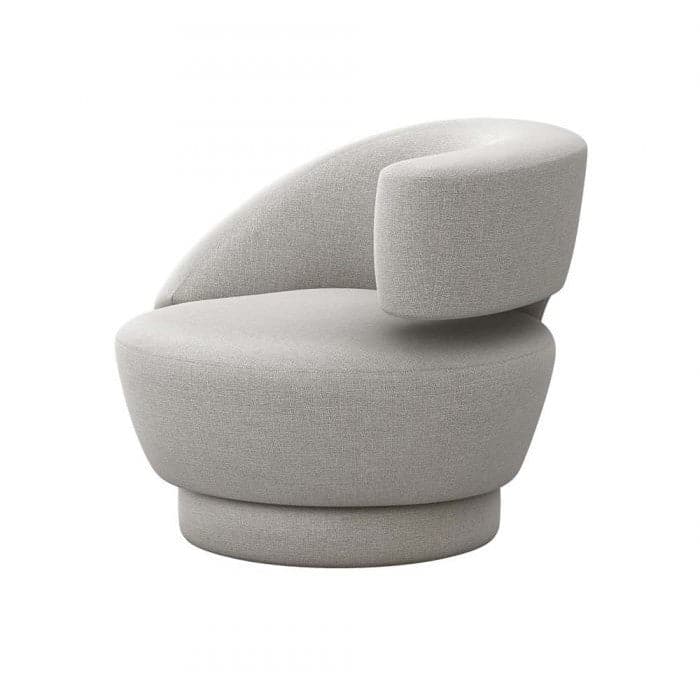 Arabella Swivel Chair-Interlude-INTER-198018-6-Lounge ChairsGrey-Right-21-France and Son