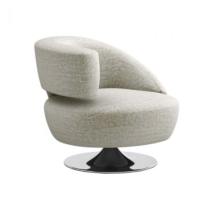 Isabella Swivel Chair-Interlude-INTER-198021-14-Lounge ChairsStorm-Left-10-France and Son
