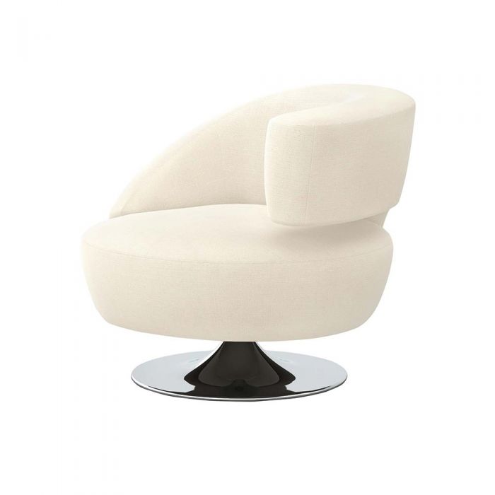 Isabella Swivel Chair-Interlude-INTER-198022-15-Lounge ChairsPure-Right-4-France and Son