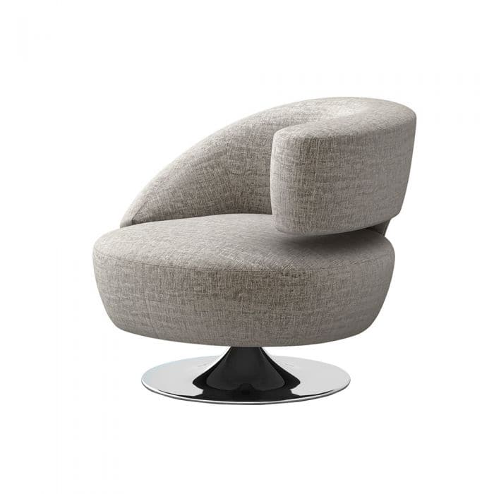 Isabella Swivel Chair-Interlude-INTER-198022-4-Lounge ChairsFeather-Right-12-France and Son