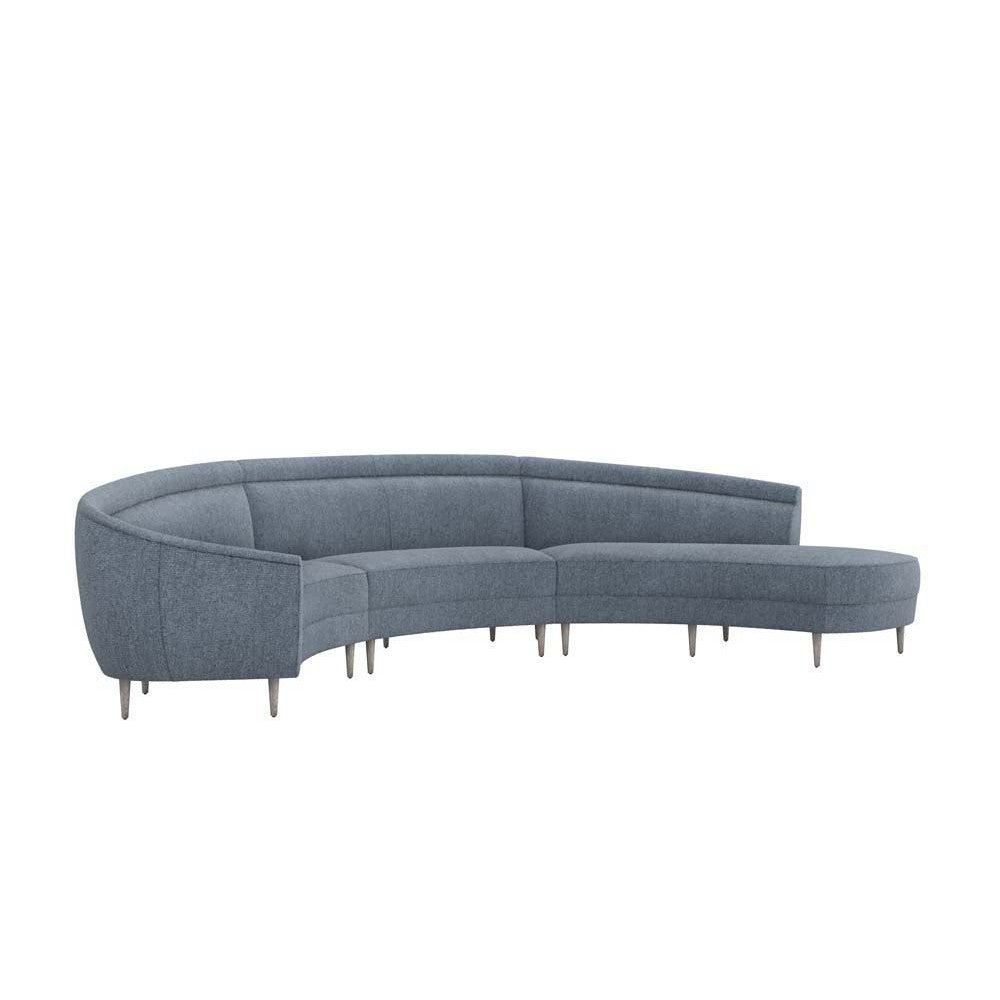 Capri Chaise 3 Piece Sectional-Interlude-INTER-199012-58-SofasRight-Azure-3-France and Son