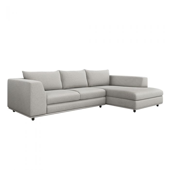 Comodo Chaise 2 Piece Sectional-Interlude-INTER-199019-6-SectionalsPure Grey-Right-22-France and Son