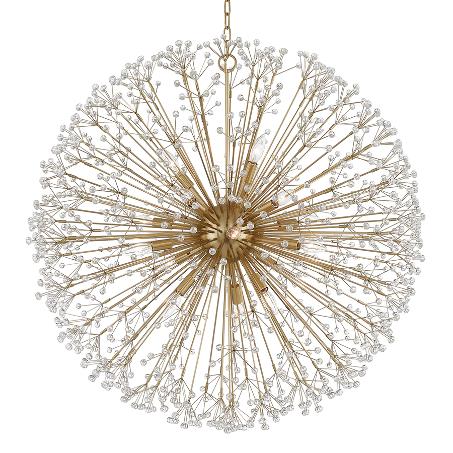 Dunkrik 16 Light Chandelier-Hudson Valley-HVL-6039-AGB-ChandeliersAged Brass-1-France and Son