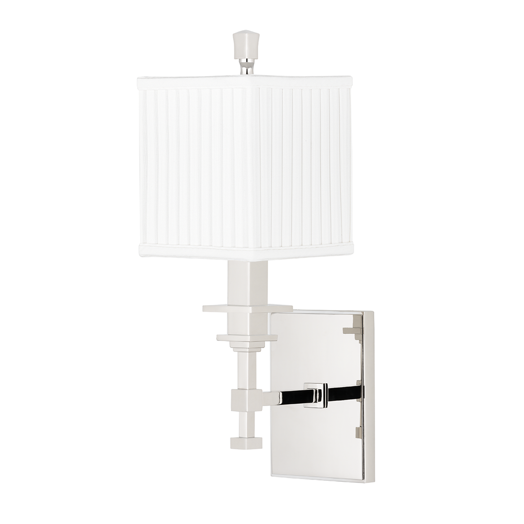 Berwick 1 Light Wall Sconce-Hudson Valley-HVL-241-PN-Wall LightingPolished Nickel-2-France and Son