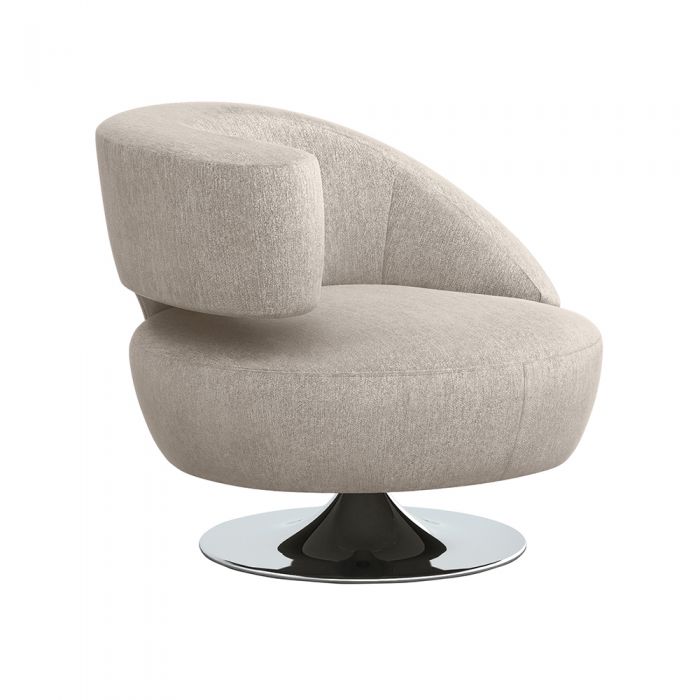 Isabella Swivel Chair-Interlude-INTER-198021-2-Lounge ChairsBungalow-Left-1-France and Son