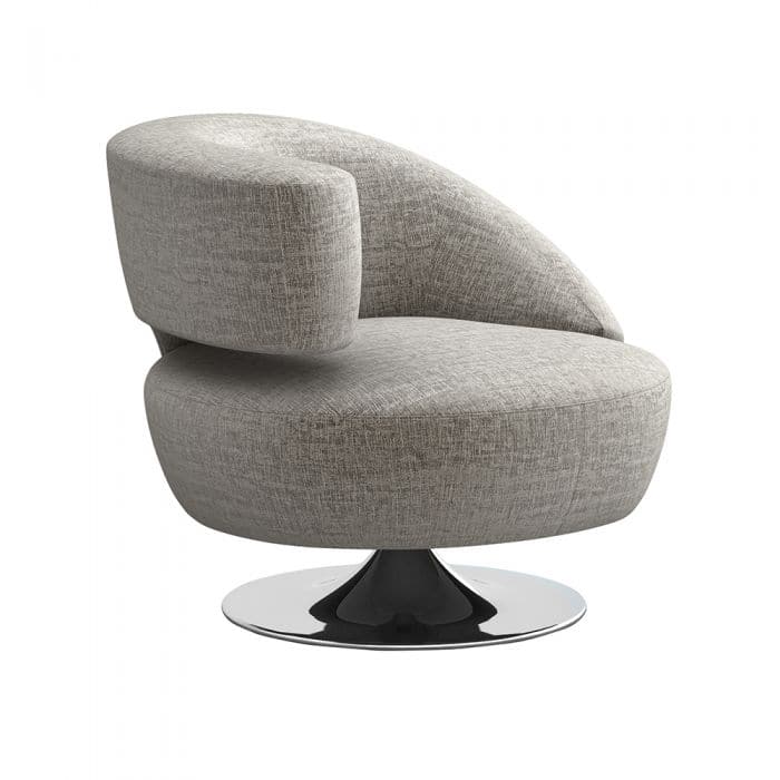 Isabella Swivel Chair-Interlude-INTER-198021-4-Lounge ChairsFeather-Left-6-France and Son