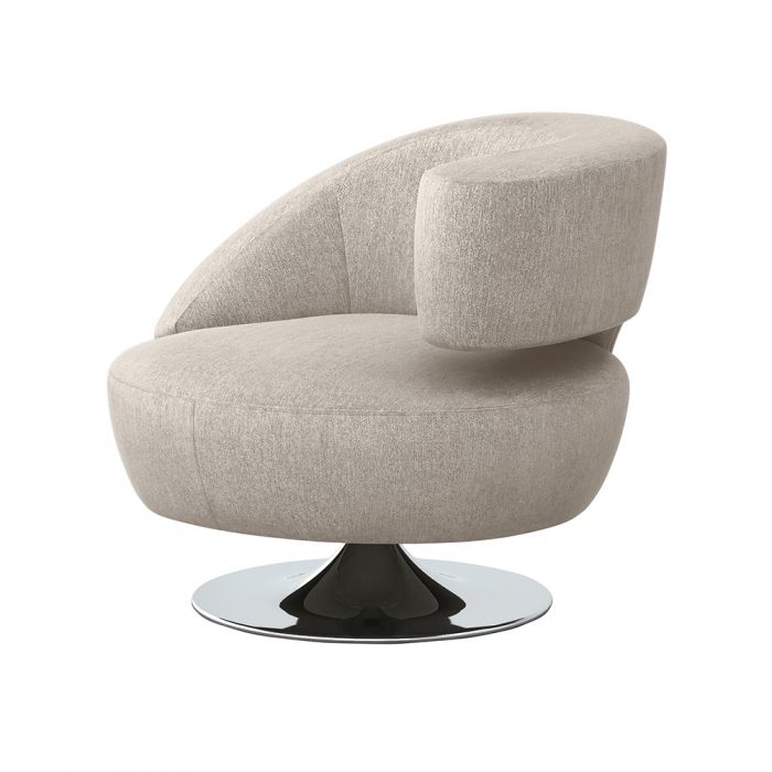 Isabella Swivel Chair-Interlude-INTER-198022-2-Lounge ChairsBungalow-Right-3-France and Son