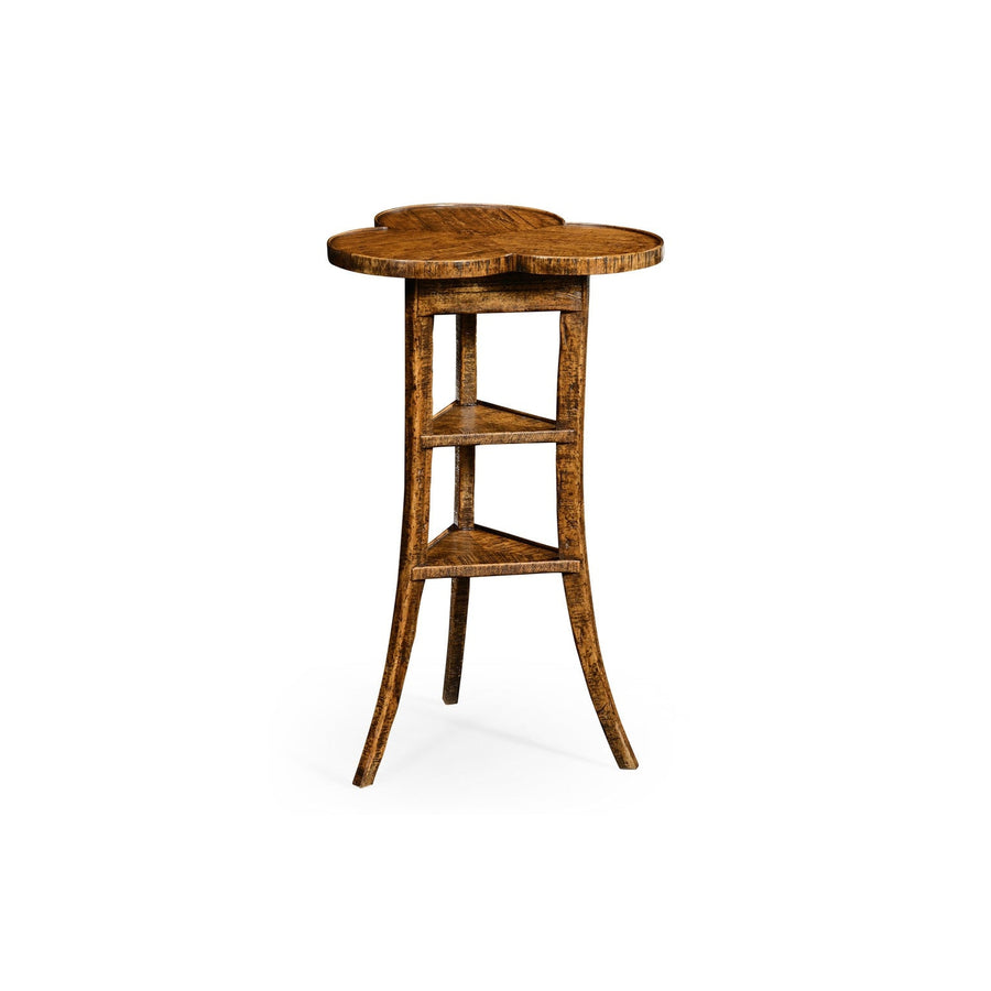 Trefoil Side Table in Country Walnut-Jonathan Charles-JCHARLES-491037-CFW-Side Tables-1-France and Son