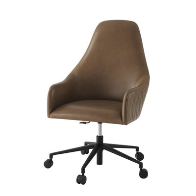 Prevail Executive Desk Arm Chair-Theodore Alexander-THEO-SLD41014.2BAH-Task Chairs-1-France and Son