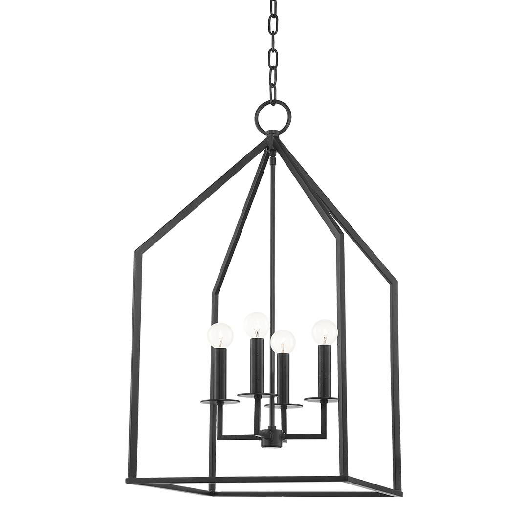 Lena 4 Light Large Pendant-Mitzi-HVL-H514704L-AI-PendantsAged Iron-1-France and Son