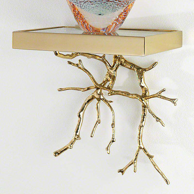 Twig Wall Bracket - Brass-Global Views-GVSA-9.92216-Wall Decor-1-France and Son