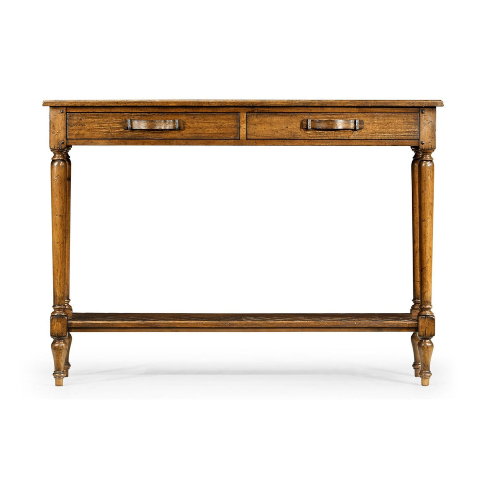 Parquet Console Table-Jonathan Charles-JCHARLES-491077-CFW-Console TablesCountry Walnut-2-France and Son