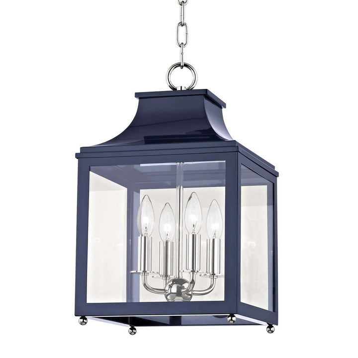 Leigh 4 Light Small Pendant-Mitzi-HVL-H259704S-PN/NVY-PendantsSilver/Navy-5-France and Son