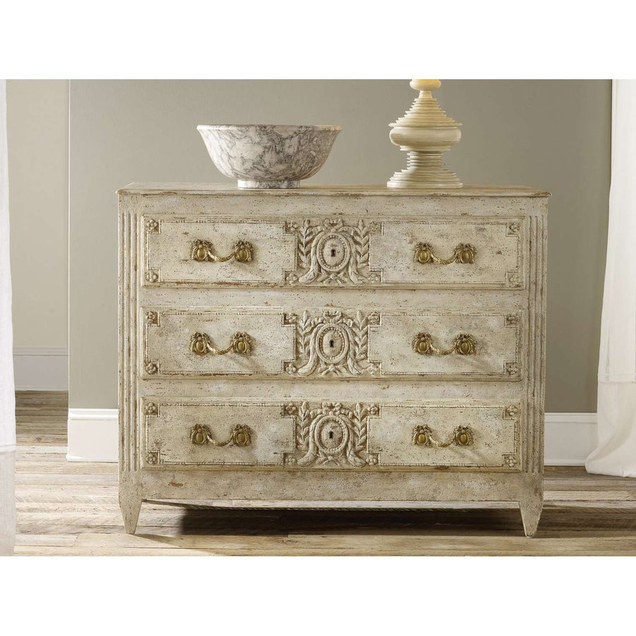 Carved and Painted 3 Drawer Chest-Modern History-MODERN-MH388F01-Dressers-1-France and Son
