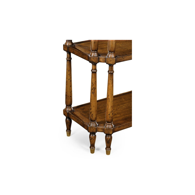 Antique Walnut Console on Baluster Legs-Jonathan Charles-JCHARLES-494026-WAL-Console Tables-2-France and Son