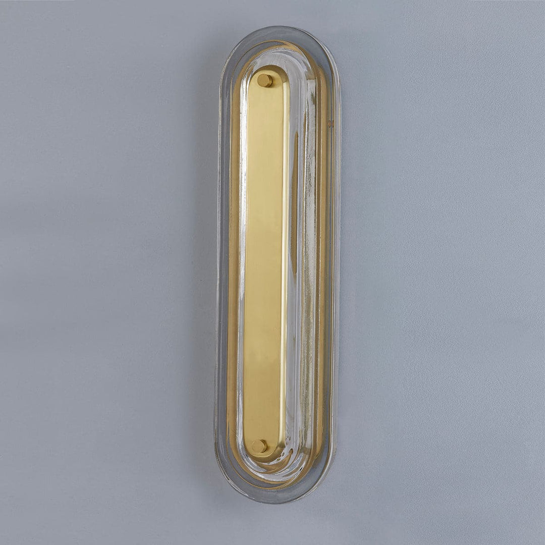 Litton 1 Light Wall Sconce-Hudson Valley-HVL-PI1898101S-AGB-Outdoor Wall SconcesAged Brass-5-France and Son