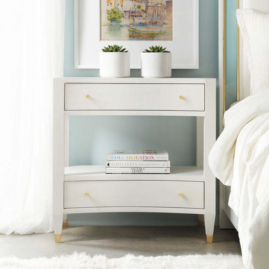 White Linen Nightstand-Modern History-MODERN-MH964F01-Nightstands-1-France and Son