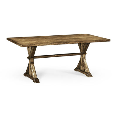 Solid Wood Dining Table-Jonathan Charles-JCHARLES-491060-72L-DTM-Dining TablesMedium Driftwood-72"-23-France and Son