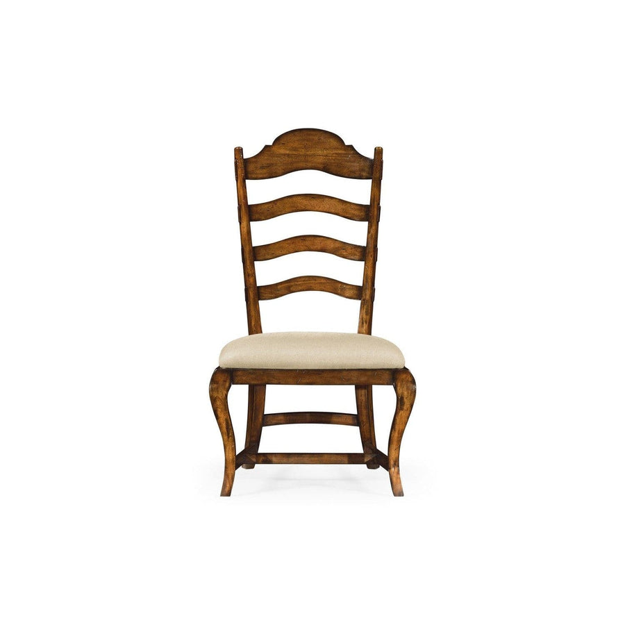 Casual Rustic Walnut Dining Side Chair-Jonathan Charles-JCHARLES-495293-SC-RWL-F001-Dining Chairs-1-France and Son