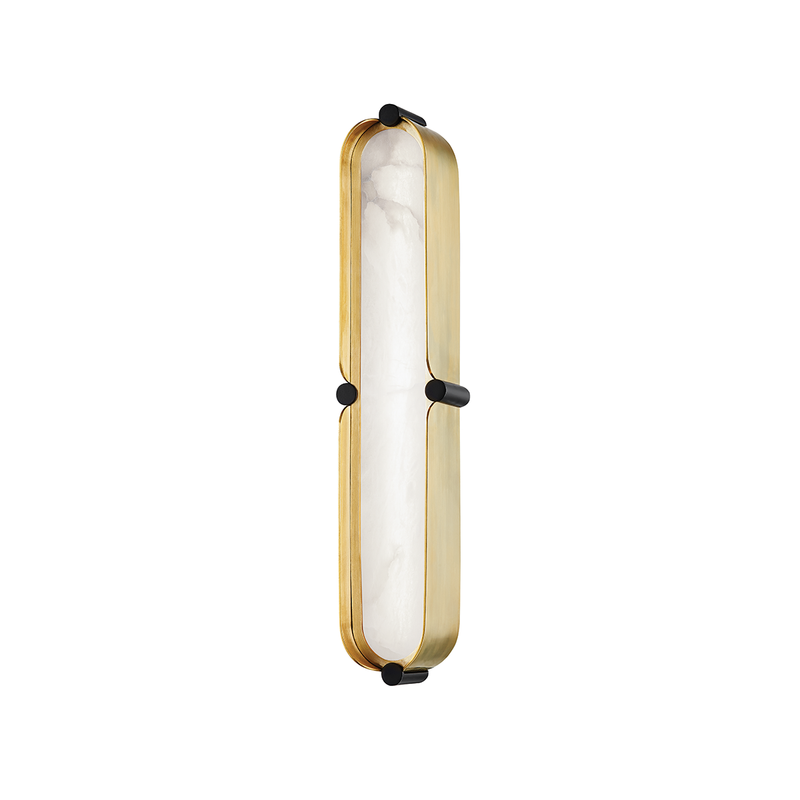 Tribeca Small Led Bath Bracket-Hudson Valley-HVL-2916-AGB/BK-Outdoor Wall SconcesAged Brass-1-France and Son