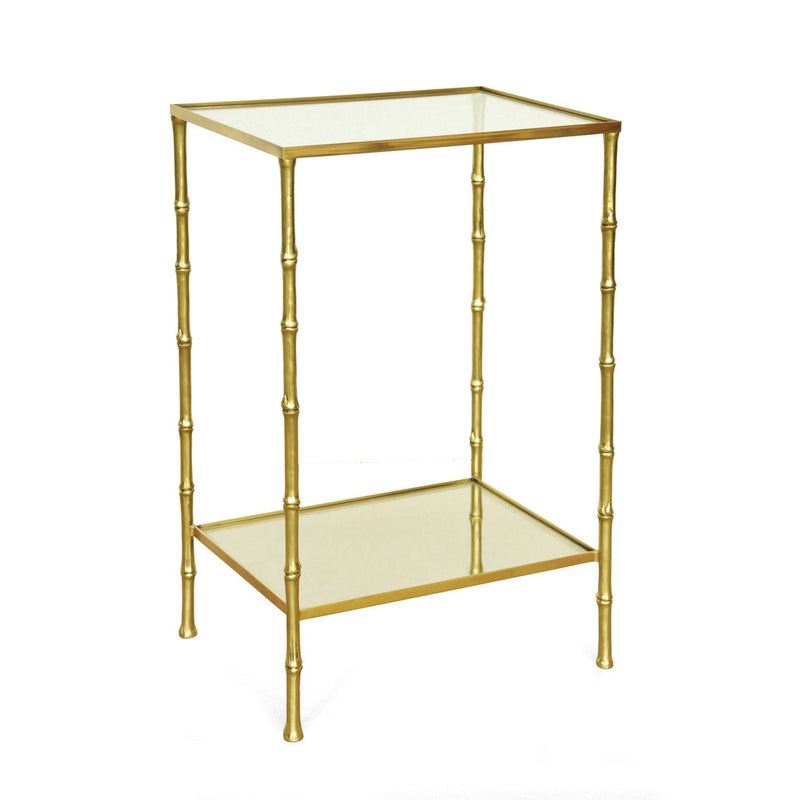 Bamboo End Table-Alden Parkes-ALDEN-ET-BAMBOO-CG-Side TablesClear Glass-2-France and Son