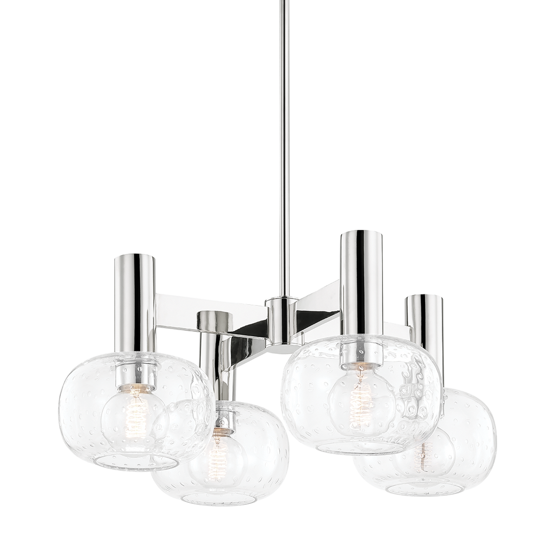 Harlow 4 Light Chandelier-Mitzi-HVL-H403804-PN-ChandeliersPolished Nickel-2-France and Son