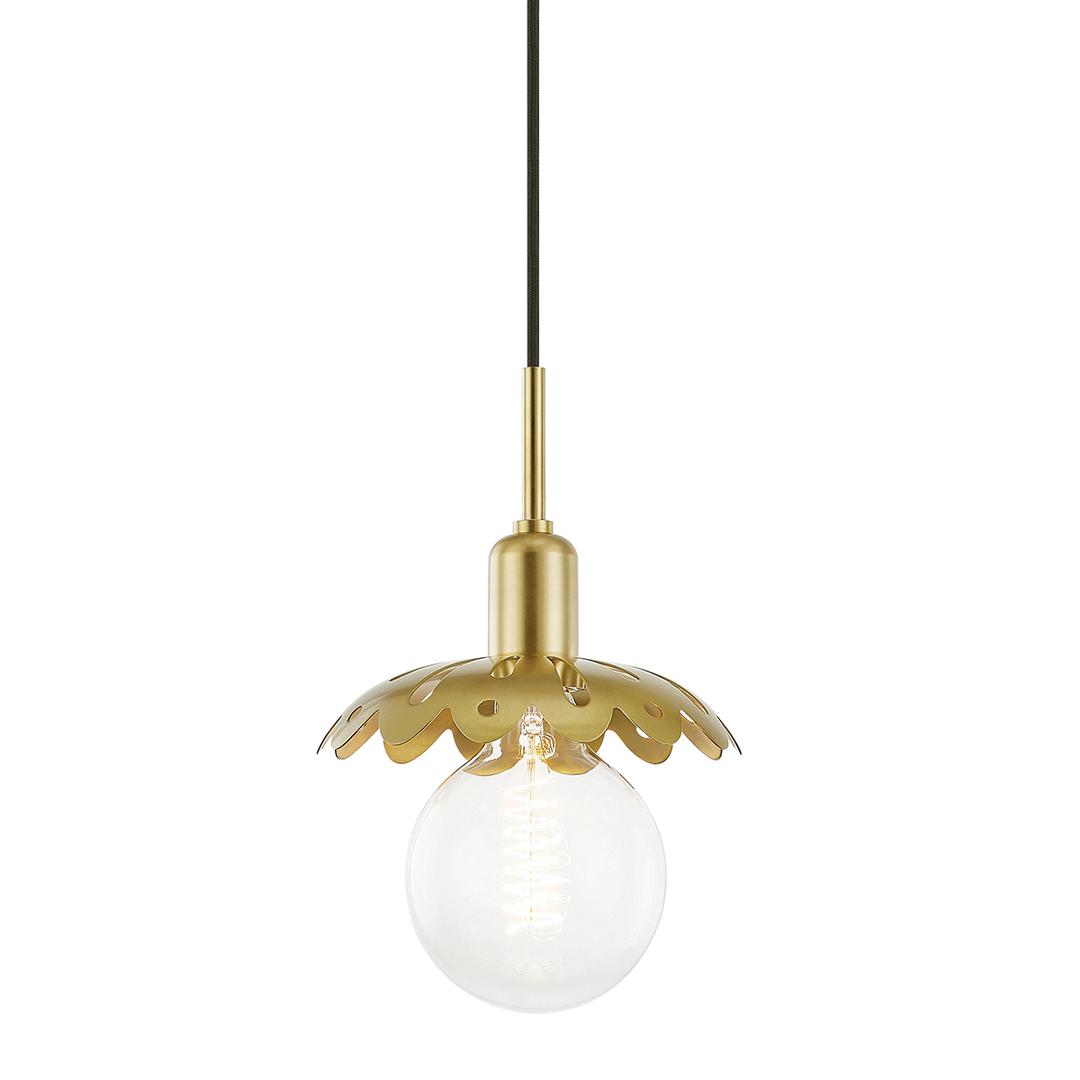 Alyssa 1 Light Pendant-Mitzi-HVL-H353701-AGB-PendantsAged Brass-1-France and Son