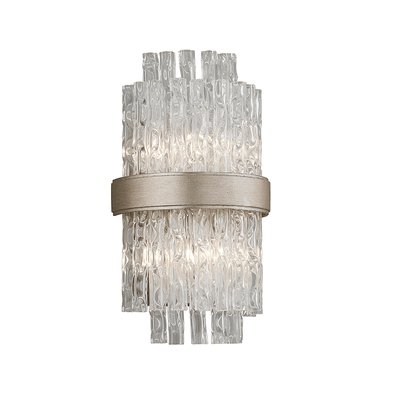 Chime 2Lt Wall Sconce Silver Leaf Polished Stainless-Corbett Lighting-CORBETT-204-12-Wall Lighting-1-France and Son