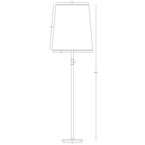 Rico Espinet Buster Floor Lamp-Robert Abbey Fine Lighting-ABBEY-2057G-Floor LampsPolished Nickel-Smoke Gray-2-France and Son