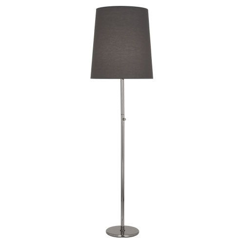 Rico Espinet Buster Floor Lamp-Robert Abbey Fine Lighting-ABBEY-2057G-Floor LampsPolished Nickel-Smoke Gray-6-France and Son