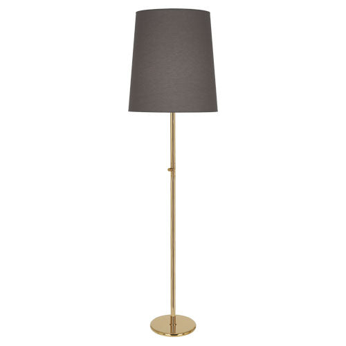 Rico Espinet Buster Floor Lamp-Robert Abbey Fine Lighting-ABBEY-2801-Floor LampsAged Brass-Smoke Gray-3-France and Son