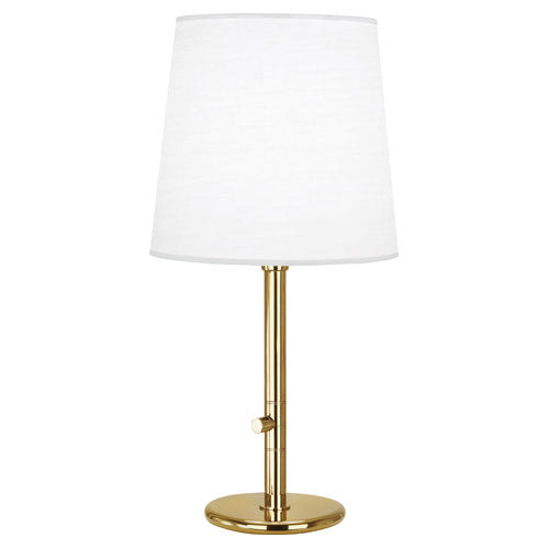 Rico Espinet Buster Table Lamp-Robert Abbey Fine Lighting-ABBEY-2075W-Table LampsPolished Brass-Ascot White-12-France and Son