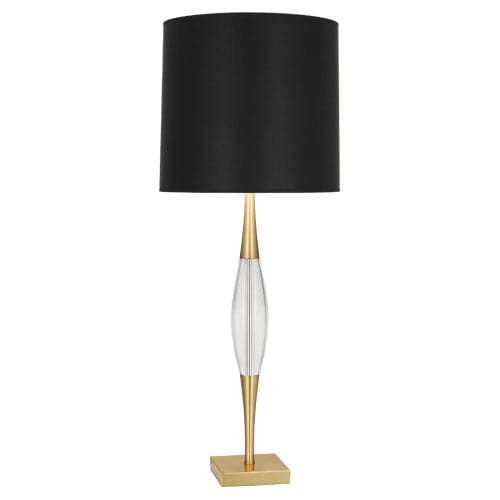 Juno Table Lamp-Robert Abbey Fine Lighting-ABBEY-207B-Table LampsModern Brass Finish W/ Black Opaque-2-France and Son