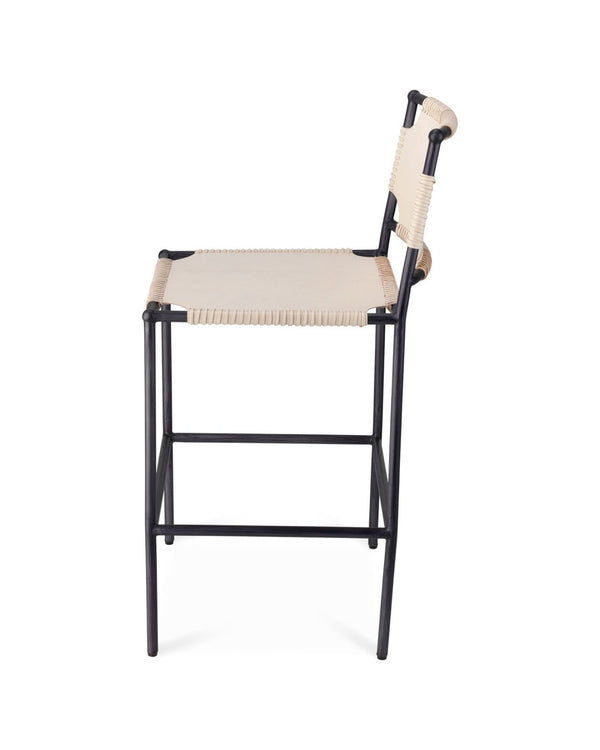 Asher Counter Stool-Jamie Young-JAMIEYO-20ASHE-CSOW-1-Stools & OttomansOff White-Black-2-France and Son