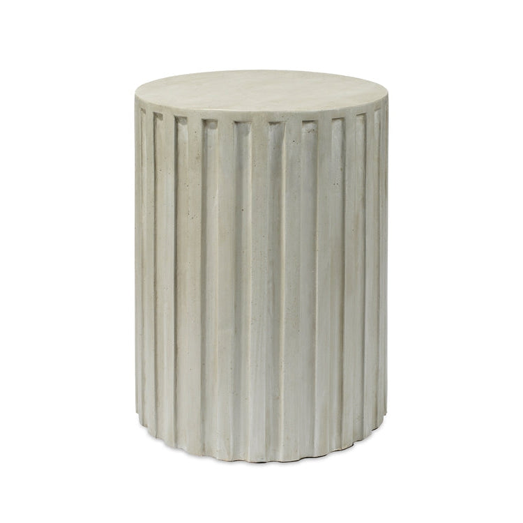 Fluted Column Side Table-Jamie Young-JAMIEYO-20FLUT-STGR-Side TablesGrey-1-France and Son