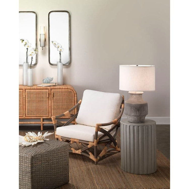 Fluted Column Side Table-Jamie Young-JAMIEYO-20FLUT-STGR-Side TablesGrey-3-France and Son