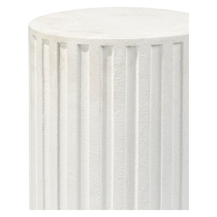 Fluted Column Side Table-Jamie Young-JAMIEYO-20FLUT-STGR-Side TablesGrey-5-France and Son