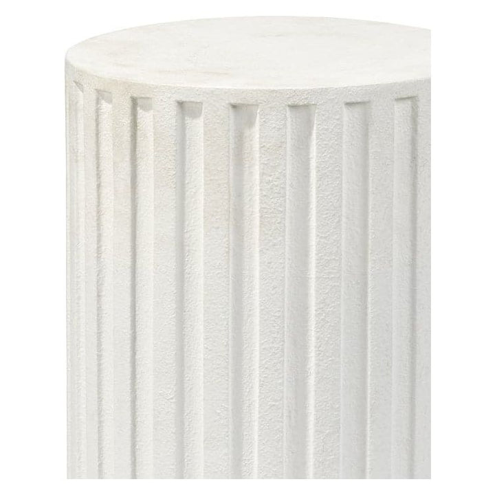 Fluted Column Side Table-Jamie Young-JAMIEYO-20FLUT-STGR-Side TablesGrey-5-France and Son