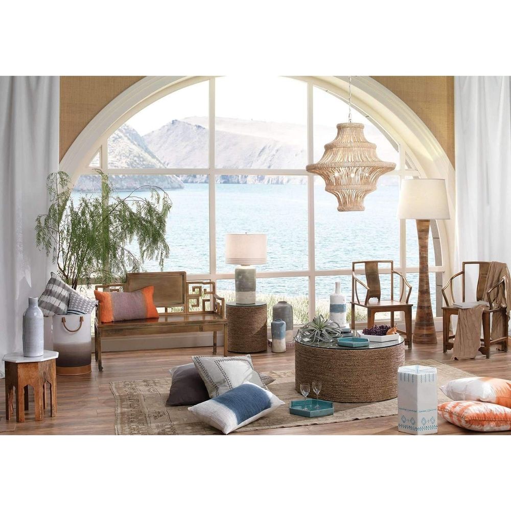 Harbor Coffee Table in Natural Seagrass with Tempered Glass Top-Jamie Young-JAMIEYO-20HARB-CTNA-Coffee Tables-2-France and Son