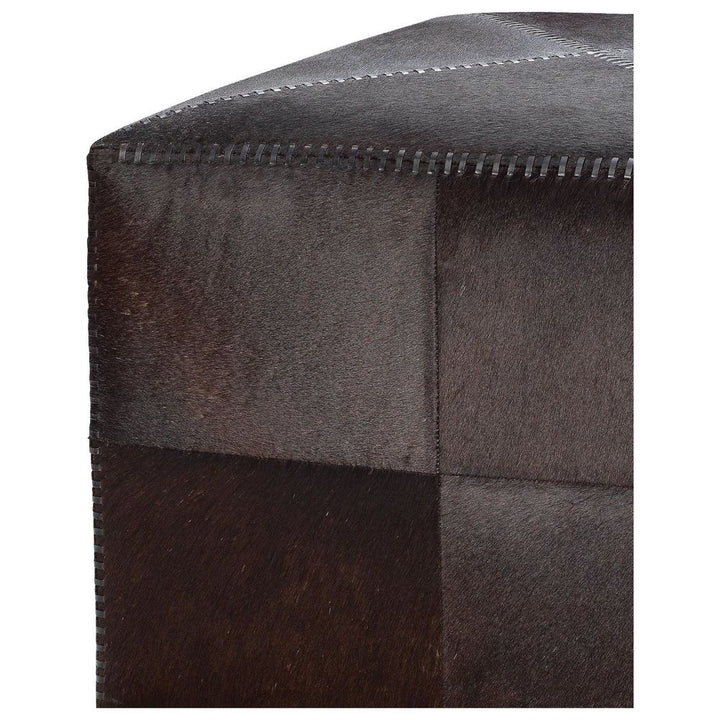 Large Ottoman Espresso Hide-Jamie Young-JAMIEYO-20OTTO-LGES-Stools & Ottomans-3-France and Son