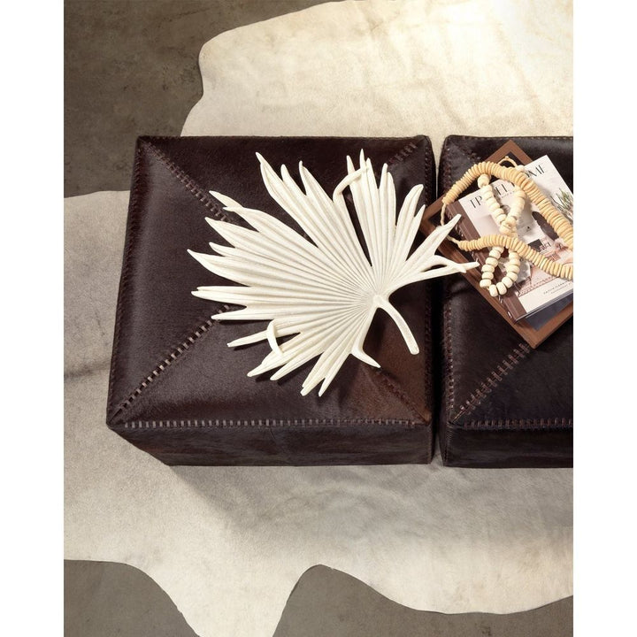 Large Ottoman Espresso Hide-Jamie Young-JAMIEYO-20OTTO-LGES-Stools & Ottomans-2-France and Son