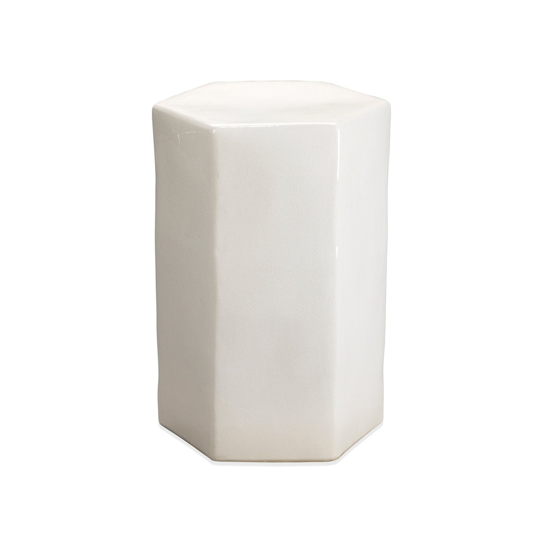 Large Porto Side Table in White Ceramic-Jamie Young-JAMIEYO-20PORT-LGWH-Side Tables-1-France and Son