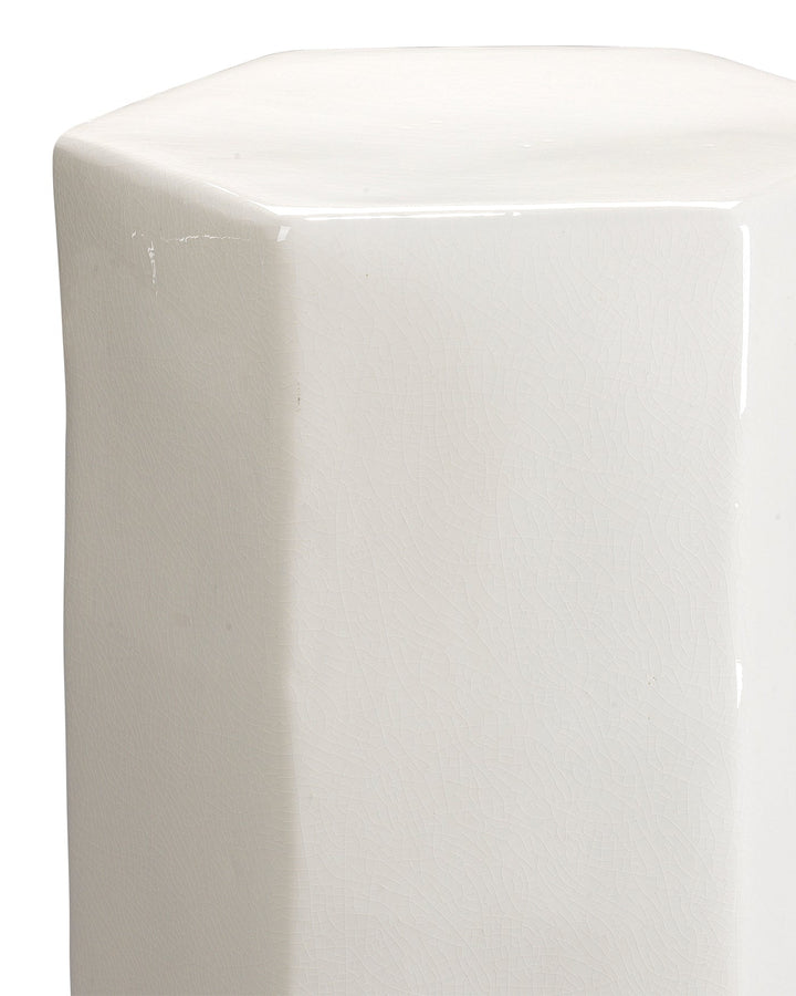 Large Porto Side Table in White Ceramic-Jamie Young-JAMIEYO-20PORT-LGWH-Side Tables-5-France and Son