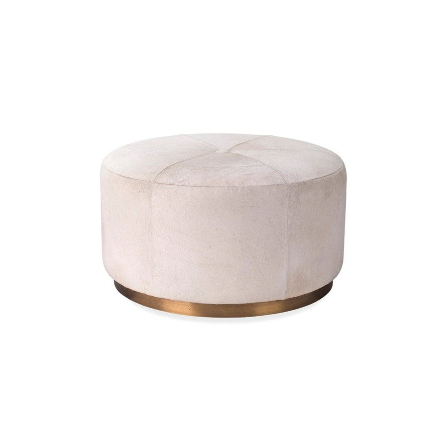 Thackeray Round Pouf-Jamie Young-JAMIEYO-20THAC-LGWH-Stools & OttomansWhite-Large-1-France and Son